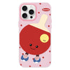 For iPhone 15 Pro Max Skin Feeling Jelly TPU Hybrid PC Phone Case(Spin Table Tennis Pink)
