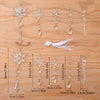 10pcs/set Transparent Snowflake Ice Pick Set Christmas Decoration Supplies