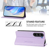 For Samsung Galaxy S23+ 5G RC01 Dual-Folded Magnetic Suction RFID Leather Phone Case(Light Purple)