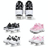 DF03 Children Walking Shoes Four-wheel Retractable Roller Skates, Size:39(Mesh White Black)