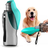 Portable Dog Water Bottle 800ml | Leakproof & One-Hand Use | Lake Blue