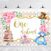 180x180cm Tea Party Tea Cup Teapot Birthday Backdrop Cloth