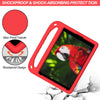 For iPad 10.2 2021 / 2020 / 2019 Handle Portable EVA Shockproof Protective Case with Triangle Holder(Red)