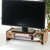 LCD Display Booster Wooden Keyboard Rack Desktop Storage Rack Shelf(Cherry Wood)