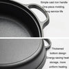 25cm Cast Iron Cooking Pot Wok Nonstick Frying Pan Restaurant Kitchen Skillet Camping Cooker