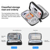 HAWEEL Electronic Organizer Double Layers Storage Bag for Cables, Charger, Power Bank, Phones, Earphones(Black)