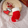 Hand-woven Christmas Keychain Cute Mobile Phone Handbag Pendant, Style: Christmas Socks