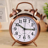 Metal Quality Mute Luminous Alarm Clock Classic Double Bell Clock(Yellow)