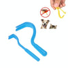 Pet Tick Remover Tool (Blue) - 2 Pack - Cat & Dog Flea Clipper