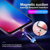 USB to 8 Pin Magnetic Metal Connector Nylon Two-color Braided Magnetic Data Cable, Cable Length: 1m(Silver)