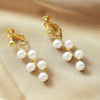 E2109-11 Five Small Pearls Baroque Earrings Pearl Ear Clip Women Without Ear Piercing