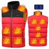 Winter Smart Dual-control 13-zone Charging Heating Vest, Size: XXL(Red)