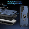For Samsung Galaxy S25 Ultra 5G Shockproof Metal Ring Holder Phone Case(Blue)