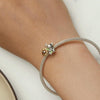 Cute Bear Sunflower DIY Beads S925 Sterling Silver Bracelet Accessories