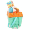 13pcs /Set Outdoor Castle Beach Toy Bucket Child Play House Cartoon Play Sand Dredging Tool(Yellow)