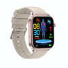 ET570 1.96 inch Color Screen Smart Watch Silicone Strap, Support Bluetooth Call / ECG(Beige)