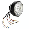 Motorcycle 7 Inch LED Headlamp Angel Ring Steering Function With Bracket(Shock Absorber Diameter 28-36mm)
