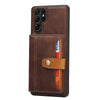 For Samsung Galaxy S25 Ultra 5G Calfskin Card Slot TPU Hybrid PU Phone Case(Brown)