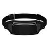 Outdoor Running Cell Phone Waist Pack Men And Women Waterproof Sports Gear, Style: Single Zipper Black