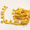 20 Yards Pompom Lace Ribbon Fur Ball Trim For Craft DIY Curtain Home Decorative Clothes Sewing Accessories(Golden)