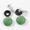 Car License Plate Modification Screw Cap Diamond-encrusted Solid Seal Anti-theft Screws(Green)