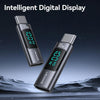 USAMS US-SJ682 AU18 PD100W USB-C / Type-C to USB-C / Type-C Aluminum Alloy Digital Display Adapter(Tarnish)