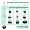 6-in-1 JY-6010 Household Retractable Dual-purpose Rotating Cleaning Brush Bathroom Glass Brush