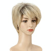 Ladies Gold Short Hair Set Wigs
