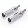 Speedpark 1 Pair Universal Folding Footrests Footpegs Foot Rests Pegs Rear Pedals Set 8mm Install Bolts (Silver)