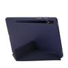 For Samsung Galaxy Tab S8+ / S7+ Deformation Silicone Leather Tablet Case(Dark Blue)