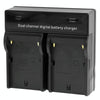 Dual Channel Digital Battery Charger for Sony F550 / F730 / F750 / F960 / F960H, EU Plug(Black)