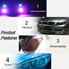 2pcs Car Headlight Protective Film Tail Light Film Motorcycle Fog Light Film, Size:30 x 100cm(Red)