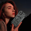 For iPhone XR Lens Holder MagSafe Phone Case(Grey)