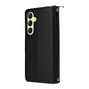 For Samsung Galaxy A25 Nine-card Slots Zipper Wallet Bag Leather Phone Case(Black)