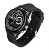 SANDA 793 large Dial Tide Watch Student Fashion Trend Multi Function Double Glow Waterproof Electronic Watch(Black)