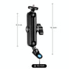 9.0cm Connecting Rod 20mm Ball Head Motorcycle Rearview Mirror Screw Hole Fixed Mount Holder with Tripod Adapter & Screw for GoPro, Insta360, DJI and Other Action Cameras(Black)