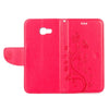 For Galaxy A5 (2017) / A520 Butterflies Love Flowers Embossing Horizontal Flip Leather Case with Holder & Card Slots & Wallet & Lanyard(Magenta)