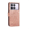 For Xiaomi Redmi K70 Lace Flower Embossing Flip Leather Phone Case(Rose Gold)