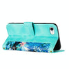 For iPhone SE 2022 / 2020 Floral Pattern Leather Phone Case with Lanyard(Green)