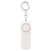 130dB Personal Safety Alarm Keychain with LED Light - White