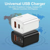 45PQ 45W PD25W + QC3.0 20W USB Super Fast Charger with Type-C to 8 Pin Cable, US Plug(Transparent Gray)