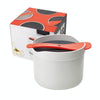 Kitchenware Microwave Oven Utensils Rrice Cooker Heating Steamer Pot Steamed Rice Box(Bright Orange)
