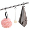 2pcs Household S Hooks For Hanging Metal Windproof Hooks With Safety Buckle, Color: White