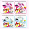 Mini Analog Supermarket Checkout Cash Register Set Child Role Playing Toy 46 PCS / Set  Blue