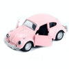 1:36 Beetle Classic Car Open Door Alloy Car Model Pull Back Children's Toy Car(Light Pink)