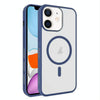 For iPhone 11 Frosted Translucent Side Ice Fog Cooling MagSafe Phone Case(Blue)