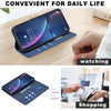 For Samsung Galaxy A06 Splicing Color Hollow Flower Pattern RFID Leather Phone Case(Dark Blue)
