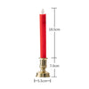 2 PCS Simulation Long-rod Electronic Candle Lamp Swing Wick LED Temple Lamp(Red)