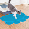 PVC Cat Litter Mat, Light Blue, 30x40cm - Non-Slip