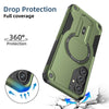 For Samsung Galaxy A16 4G / 5G Armor MagSafe Holder PC Hybrid TPU Phone Case(Army Green)